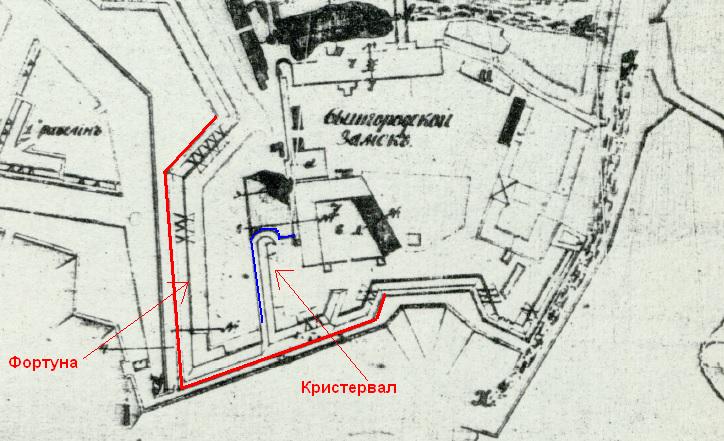 Бастион «Фортуна» на плане 1789 года. (http://register.muinas.ee/)